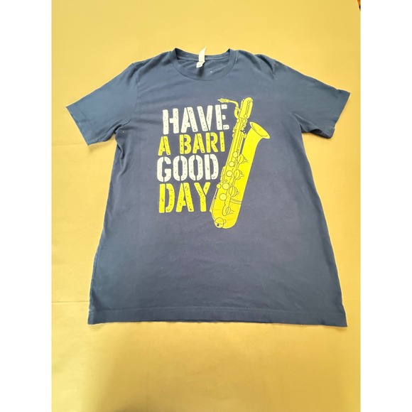 Bella Canvas Tops - Canvas Women's‎ Saxophone T-Shirt Have A Bari Good Day Graphic Tee L